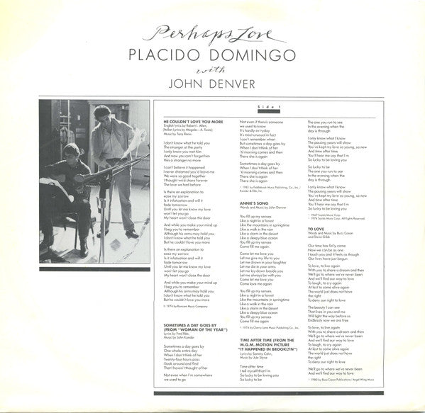 Perhaps Love Placido Domingo,John Denver