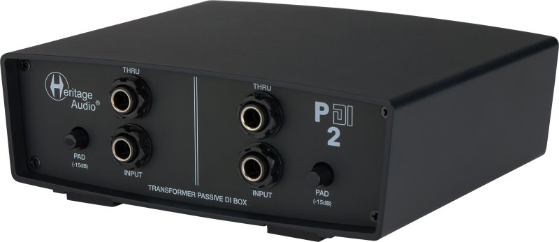 Heritage Audio P-DI-2 Passive 2-channel Vintage-style Direct Box with Ground Lift, -15dB Pad, and Thru Outputs 