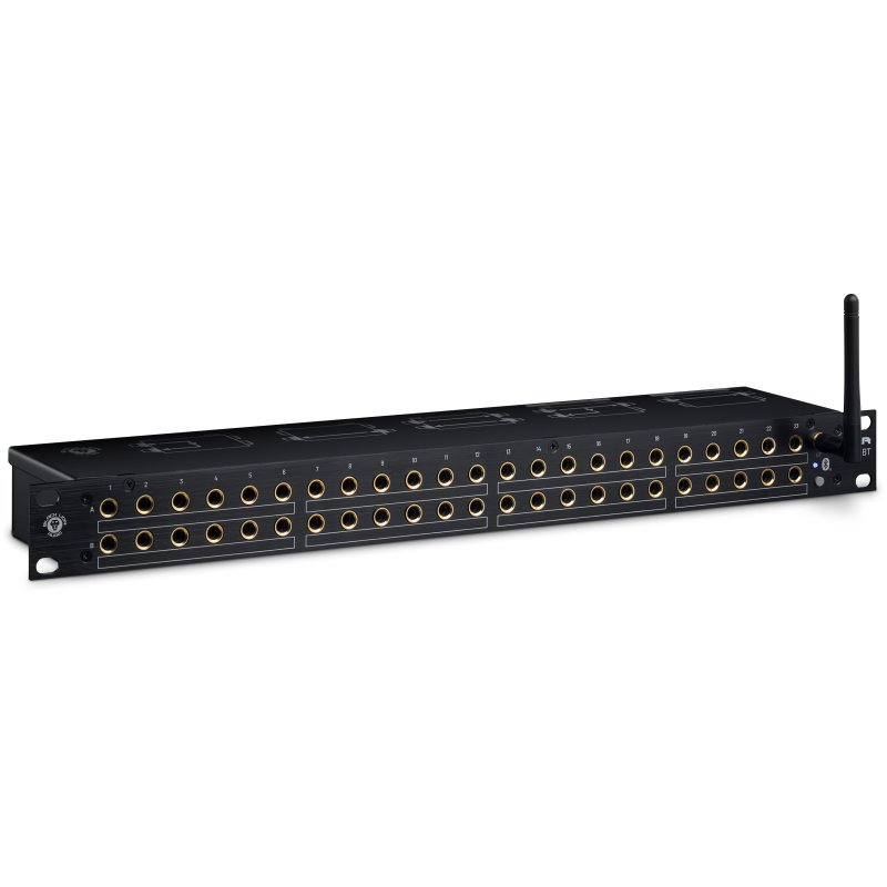 Black Lion Audio Pbr Trs Bt 46-point Patchbay with Bluetooth and 94 Gold-plated TRS Connectors 
