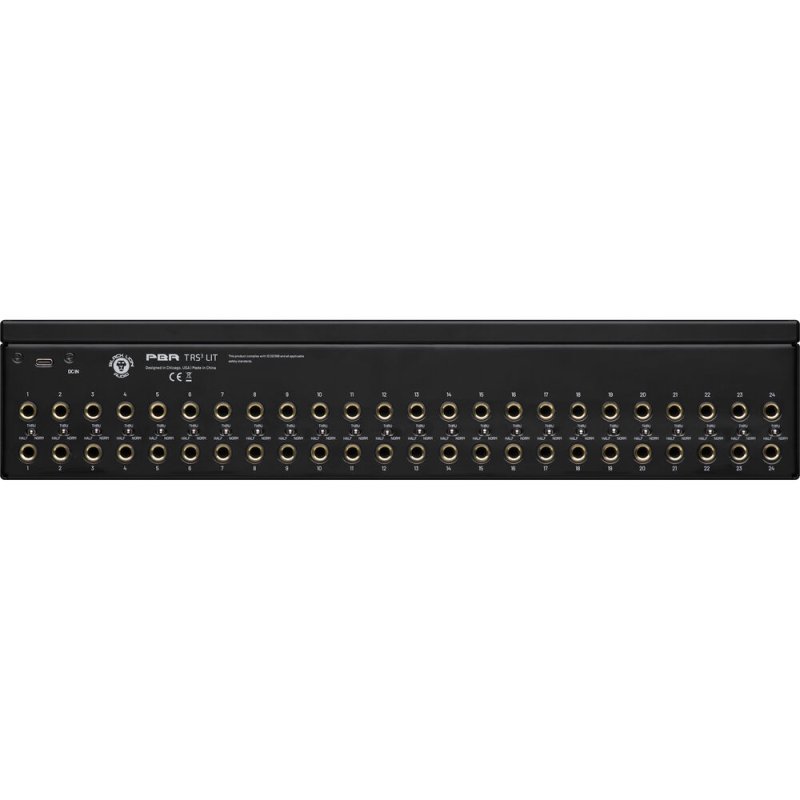 Black Lion Audio PBR-TRS3-LIT 48-Point Gold-Plated TRS Patchbay with LCD Displays