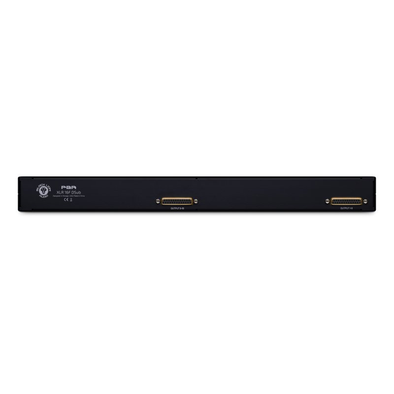 Black Lion Audio PBR-XLR-16F-DSUB 16-Point Gold Plated XLR Female Patchbay with DSUB Outs