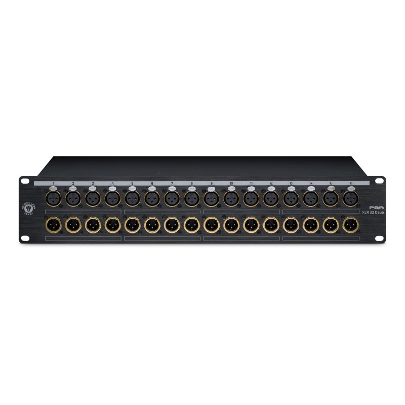 Black Lion Audio PBR-XLR-32-DSUB 32-Point Gold-Plated XLR / DB25 Patchbay