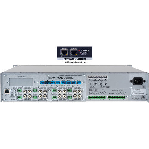 Ashly PEMA-4250D 4-Channel 1000W Pema Network Power Amplifier with OPDante Card & Protea DSP Software Suite (Low-Z) 