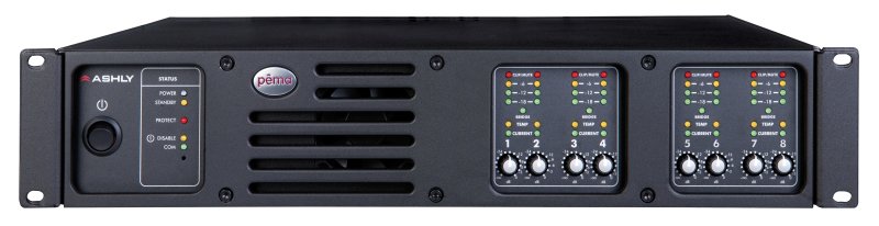 Ashly PEMA-8125.70 Protea Equipped Media Amplifier 8x8 Processor + 8 channel Amp (70 V)