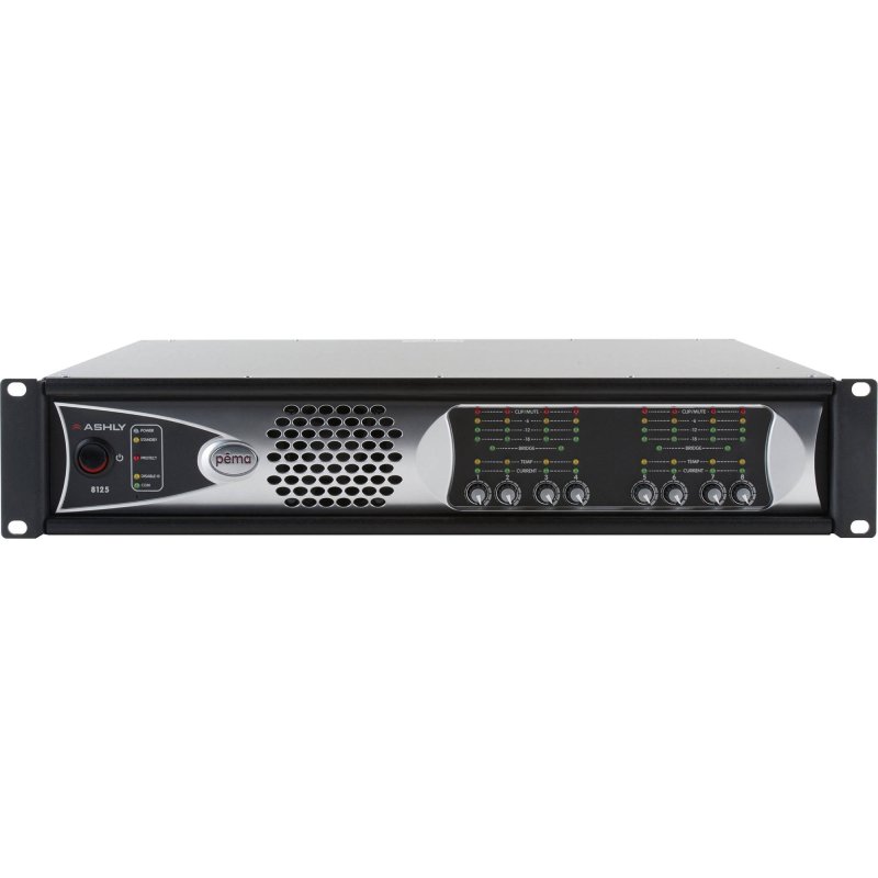 Ashly PEMA-8125.70D 8-Channel 1000W Pema Network Power Amplifier with OPDante Card & Protea DSP Software Suite (70V)