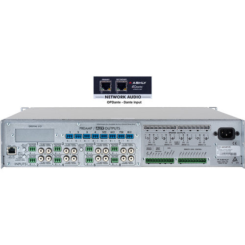 Ashly PEMA-8125.70D 8-Channel 1000W Pema Network Power Amplifier with OPDante Card & Protea DSP Software Suite (70V)