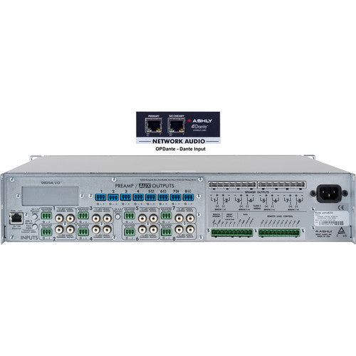 Ashly PEMA-8250.70D 8-Channel 2000W Pema Network Power Amplifier with OPDante Card & Protea DSP Software Suite (70V) 