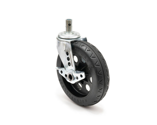 RockNRoller MultiCart All-Terrain Stealth Caster with Brake for R12STEALTH (8 x 2", Black Hub, 2-Pack)