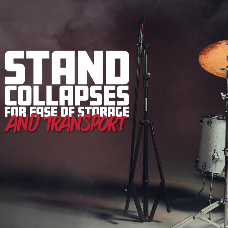 Gator RI-MIC-STBM1000 Studio Boom Mic Stand with Tripod Base 