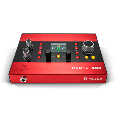 Focusrite Pro RedNet 2x2 Dante Audio Interface with Red Evolution Mic Pres 