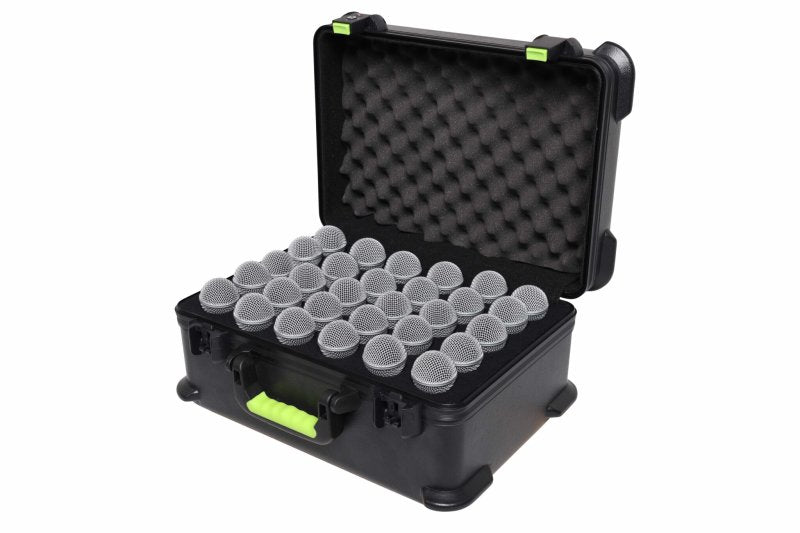 Gator SH-MICCASE30 Molded Case With Drops For 30 Mics & TSA Latch 