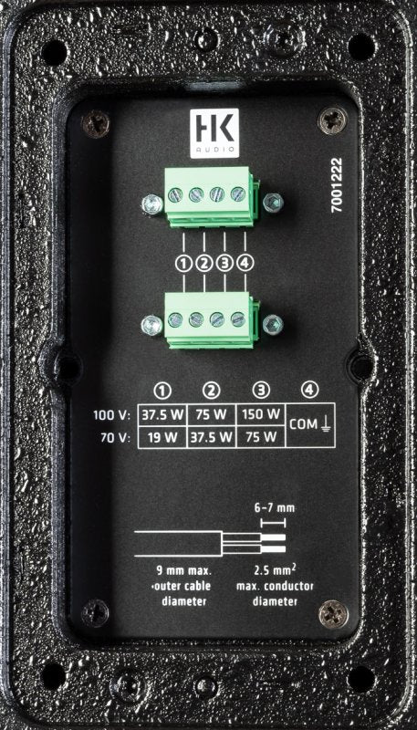 HK Audio SI-SERIES-P10I-TR-BLK 150-Watt 10 x 3" Column Speaker. Black
