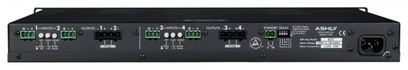 Ashly SRA4075 Rackmount 4-Channel Power Amplifier - 40 Watts per Channel at 8 Ohms