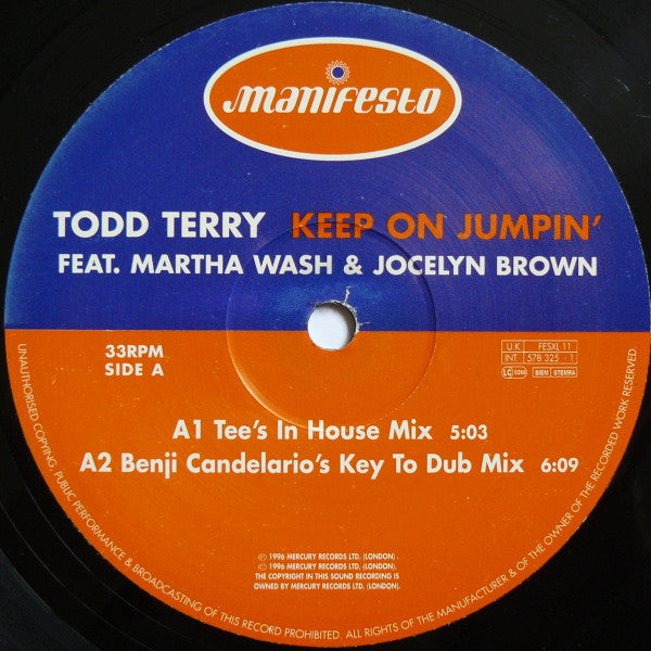 Continuez à sauter Todd Terry, Martha Wash, Jocelyn Brown