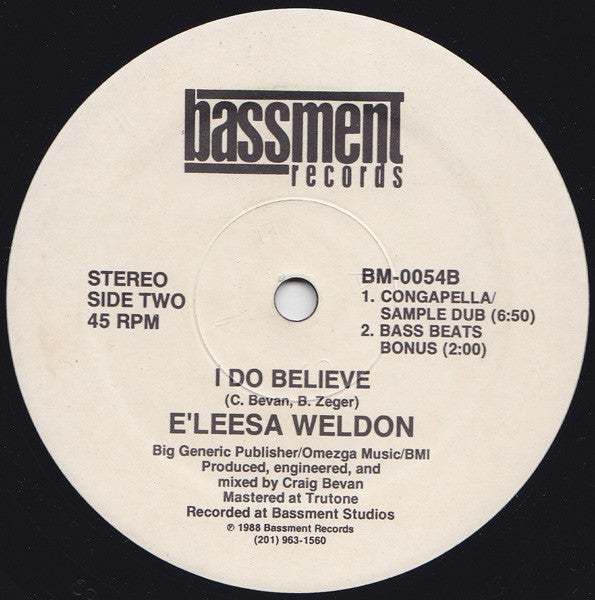 I Do Believe E'leesa Weldon