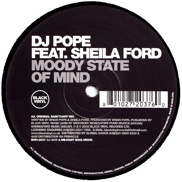 Moody State Of Mind DJ Pope,Sheila Ford