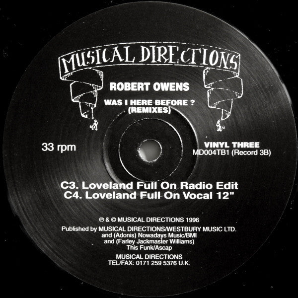 Was I Here Before? (Remixes) Robert Owens