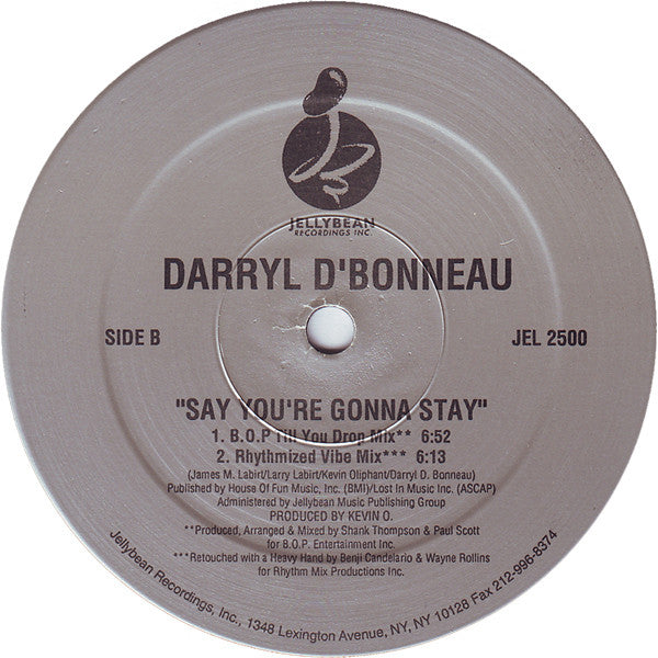 Dis que tu vas rester Darryl D'Bonneau