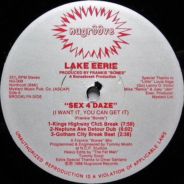 Sex 4 Daze (I Want It, You Can Get It) Lake Eerie