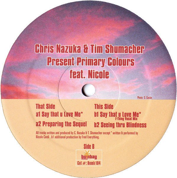 Dis que tu m'aimes Chris Nazuka, Timothy Shumaker, Couleurs primaires, Nicole Cardi