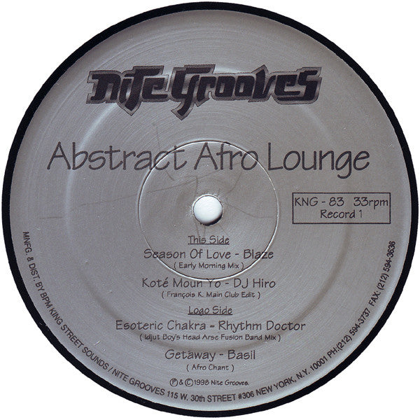 Abstract Afro Lounge (une compilation Nite Grooves) Divers