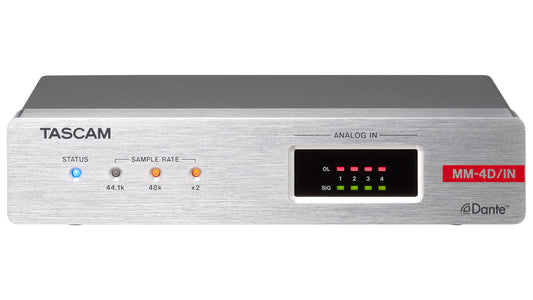 Tascam 4-Channel Mic/Line Input Dante Converter with Built-In DSP Mixer