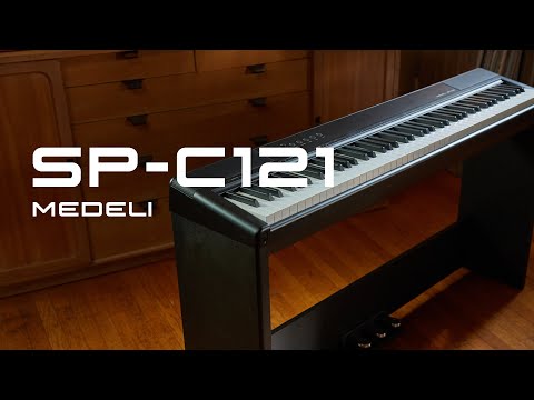 Medeli SPC121M-BK 88-Key Weighted Digital Piano with USB Midi and Audio, Black 