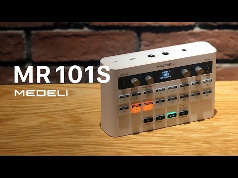 Medeli MR101S-WH Portable 16-Pad Portable Rhythm Machine with USB MIDI and Audio, White