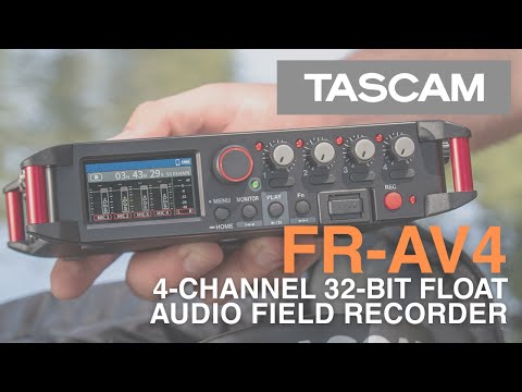 Tascam FR-AV4 4-Channel 32-Bit Float Field Recorder with Mixer, Timecode, and HDMI Sync 